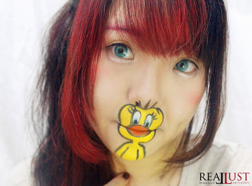 I've Painted My Mouth Into Various Childhood Character! And The Result Will Remind You About Your Beautiful Childhood Memories