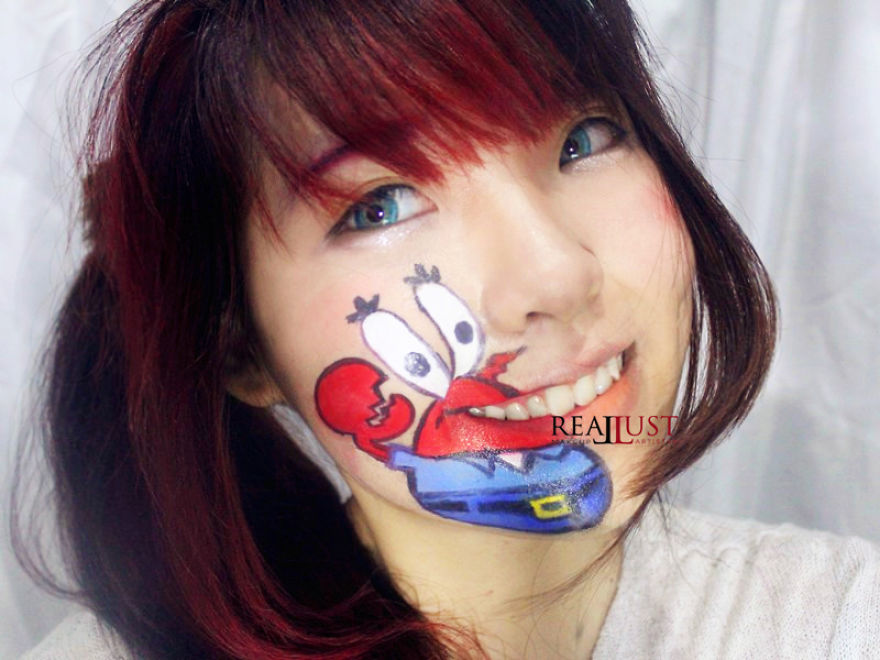 I've Painted My Mouth Into Various Childhood Character! And The Result Will Remind You About Your Beautiful Childhood Memories