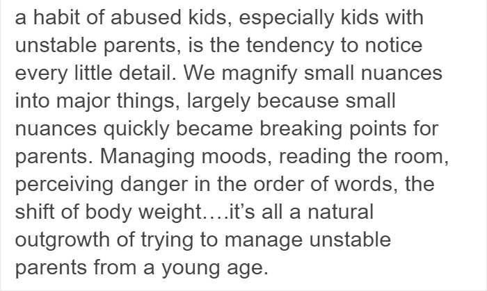 This Person Explains Why Children From Abusive Families Analyze Every Single Detail And It’s Heartbreaking