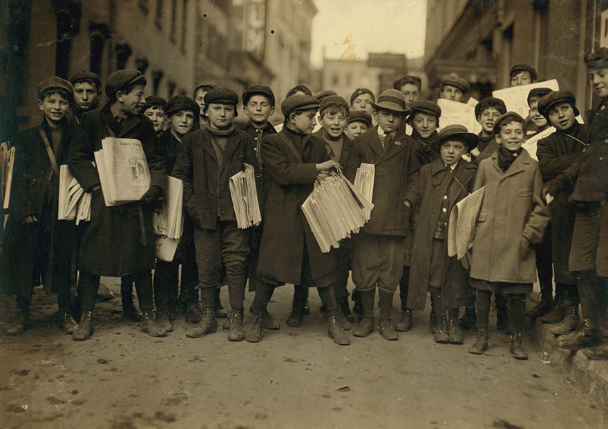 Some Of Newark's Small Newsboys. Afternoon. Location: Newark, New Jersey