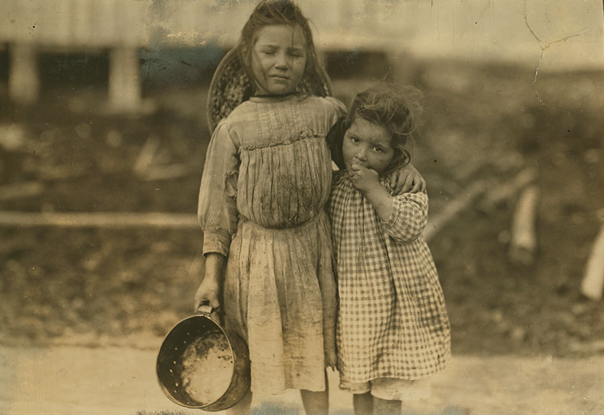 Maud Daly, Five Years Old. Grade Daly, Three Years Old. Each Picks About One Pot Of Shrimp A Day For The Peerless Oyster Co. Location: Bay St. Louis, Mississippi