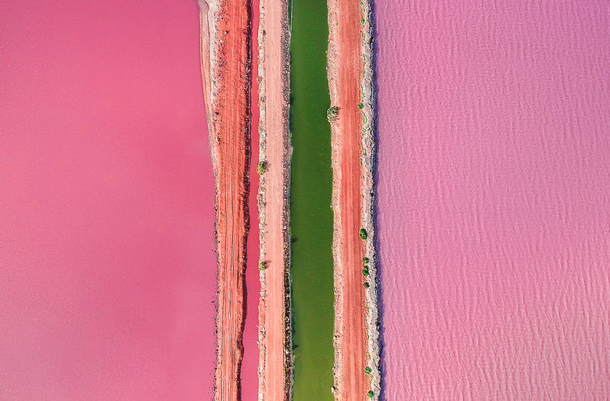 I Photographed A Pink Lake From The Air