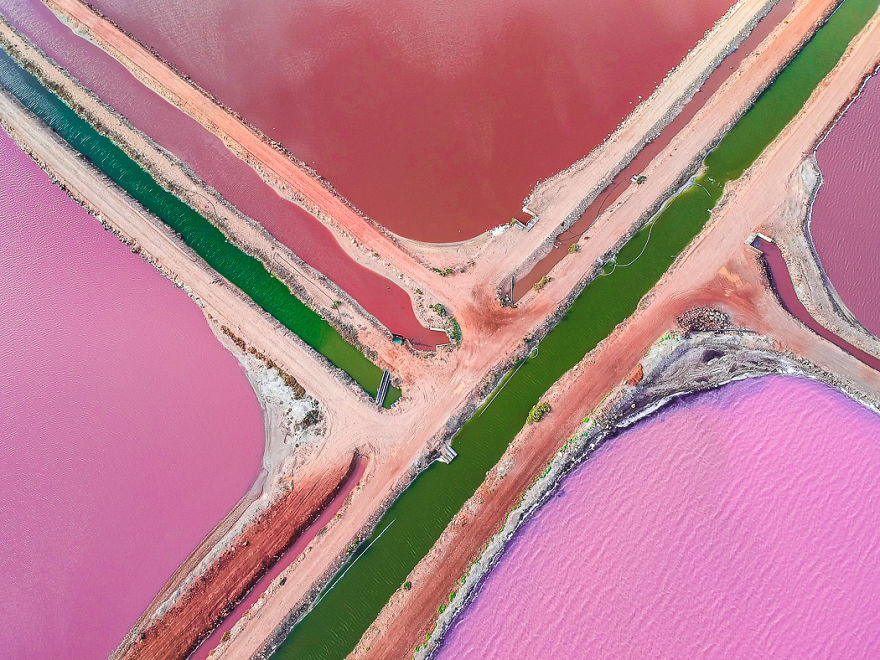 I Photographed A Pink Lake From The Air