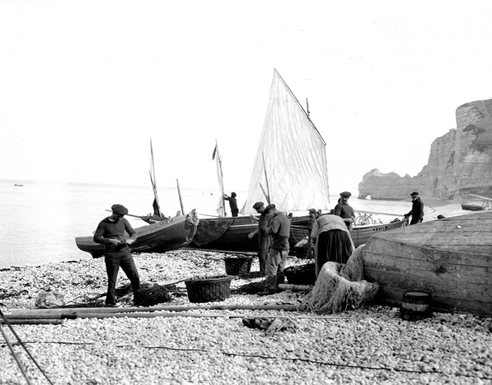 Fishermen, Étretat, Normandy, France