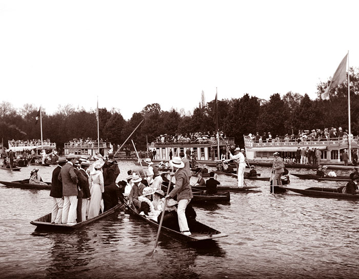 The Boat Crush, Eights Week, 1904 Oxford, England