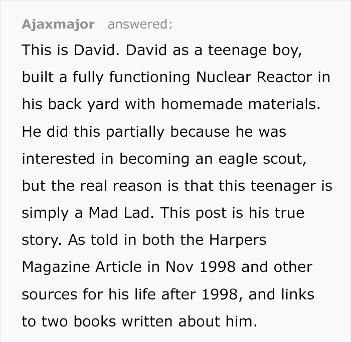 This 17 Y.O. Boy Scout Built A Nuclear Reactor In His Mom’s Backyard 20 Years Ago That Made The Neighborhood Radioactive