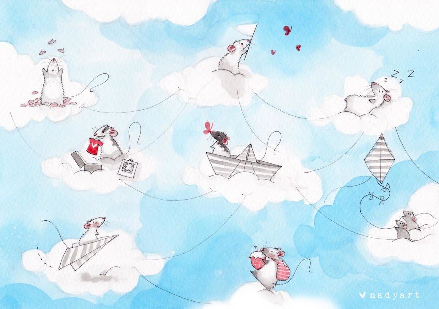 Dutch Artist Creates Inktober-Inspired Whimsical Art And Story Book Starring Two Rats Destined To Find Each Other Dutch Artist Creates Inktober-Inspired Whimsical Art And Story Book Starring Two Rats Destined To Find Each Other