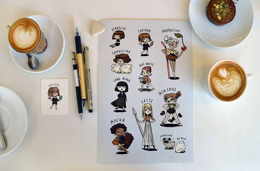 Coffee Inspired Me To Illustrate These Cute Little Characters