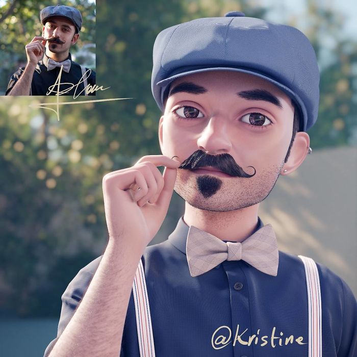 Artist Continues To Transform Strangers Into Pixar-Like Cartoons, And The Result Is Pretty Amazing