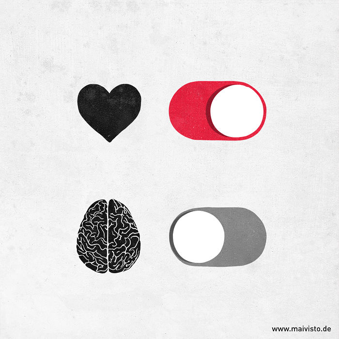 Love: On – Brain: Off