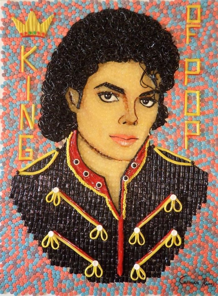 Celebrity Portraits Made Of Thousands Of Sweets