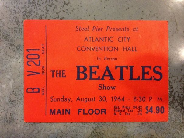 My Mom Found The Ticket From Her First Beatles Concert, From 1964