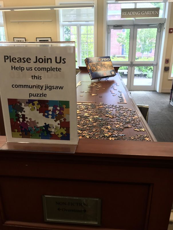 Local Library Has A Community Jigsaw Puzzle