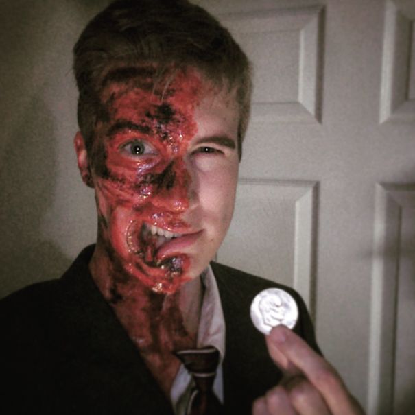 My GF's House Party Was Batman Themed. I Present To You Harvey Dent