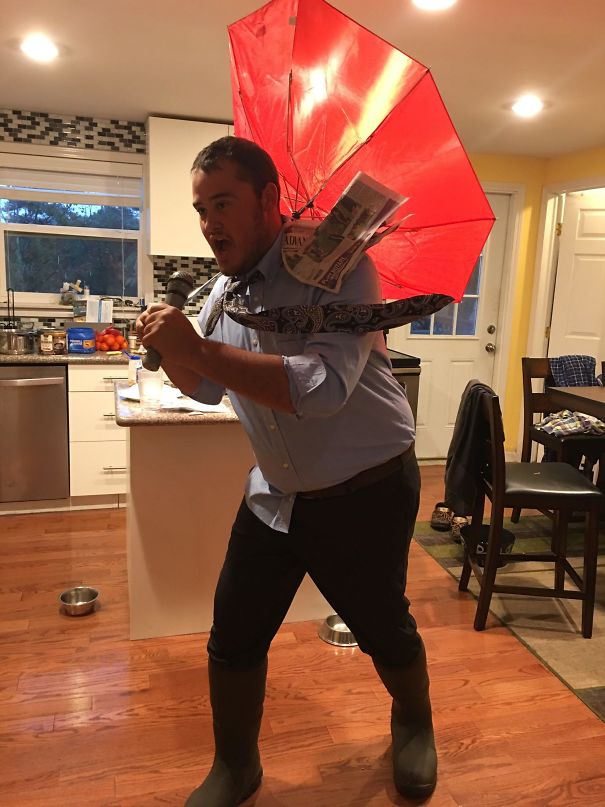 Went As A Storm Reporter To A Local Halloween Party