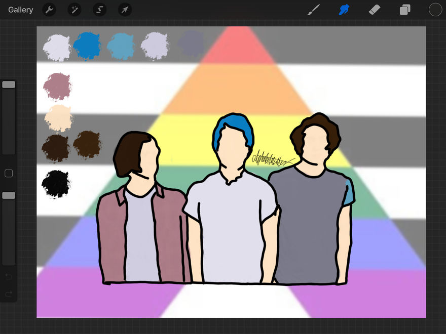 I Draw Band Members On Pride Flags