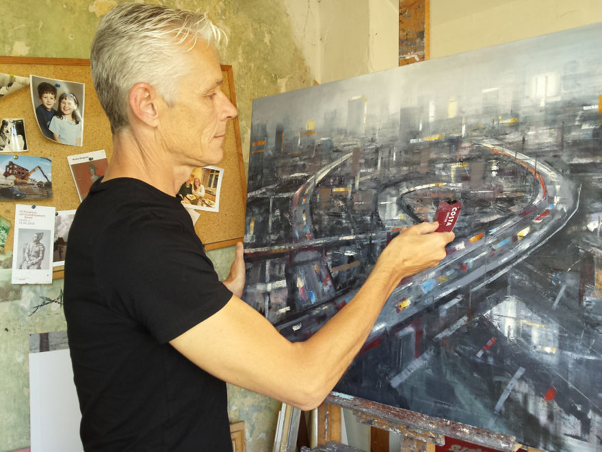 Artist Ditches Brushes To Paint Manchester With Coffee Shop Loyalty Card