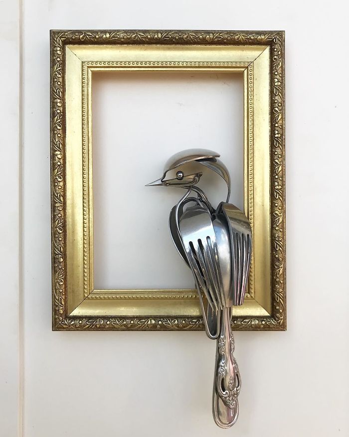 Artist Makes Sculptures With Cutlery And The Result Is Perfect