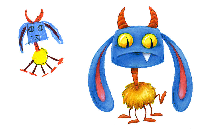 I Spent The Last 2 Years Drawing 300 Monsters Based On Kid Drawings
