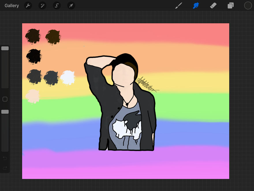 I Draw Band Members On Pride Flags