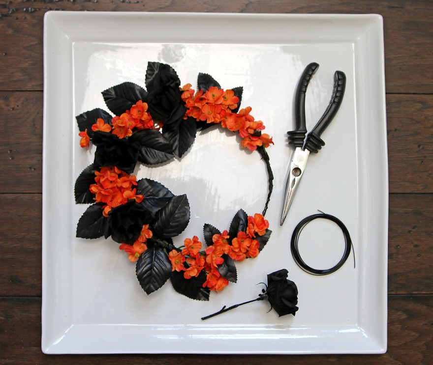 DIY Halloween Flower Crown