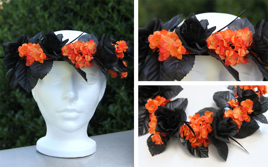 DIY Halloween Flower Crown