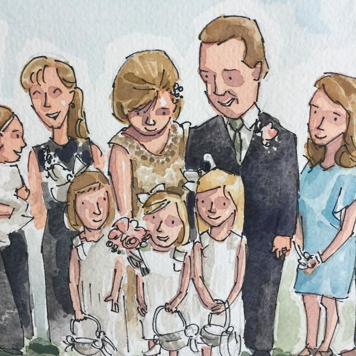 I Created A Watercolor Illustration For My Family's Baby Announcement, And Years Later Custom Illustrations Are My Business