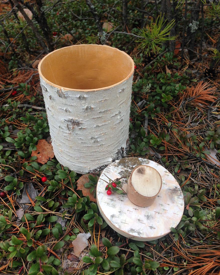 alone With Nature, I Make Products From Birch Bark