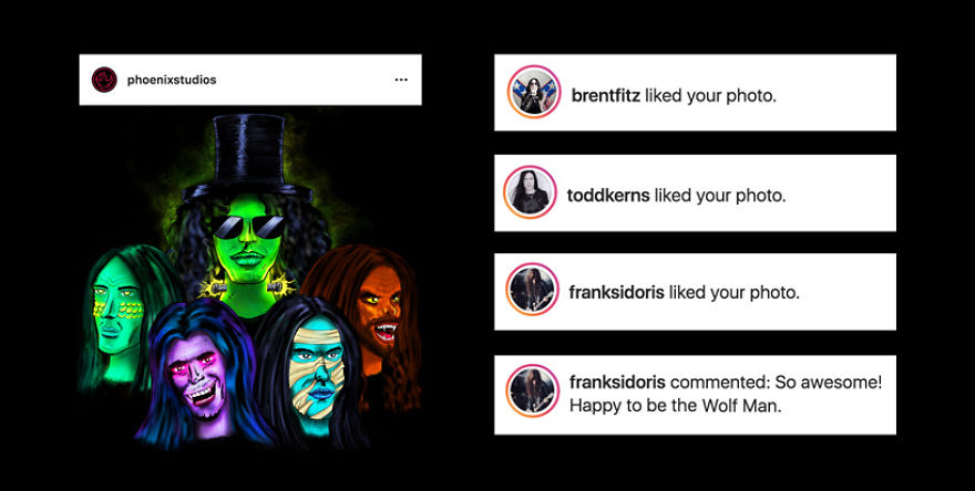 I Reimagined Slash & His Band As Halloween Monsters