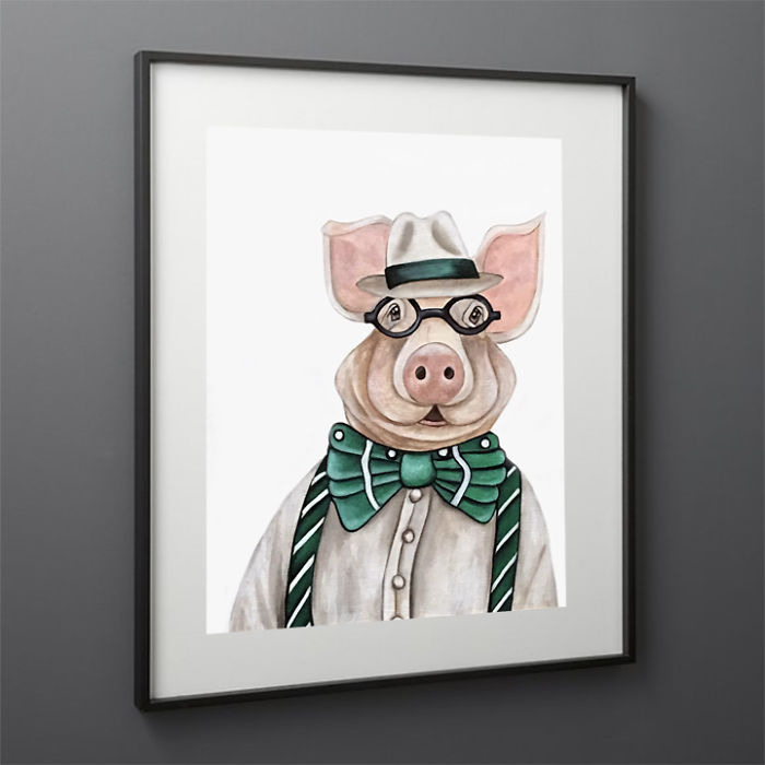 Mr Pig From The Hipster Animal Gang