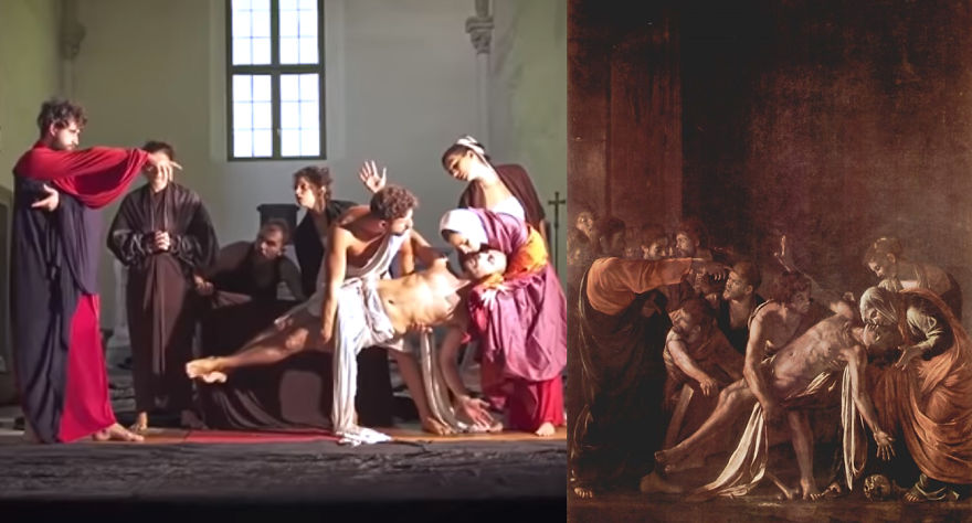 Living Caravaggio Paintings And Their Originals