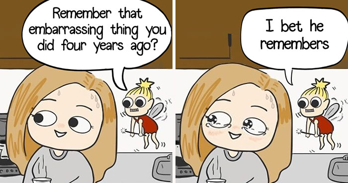 6 Comics About My Life With An Anxiety Fairy