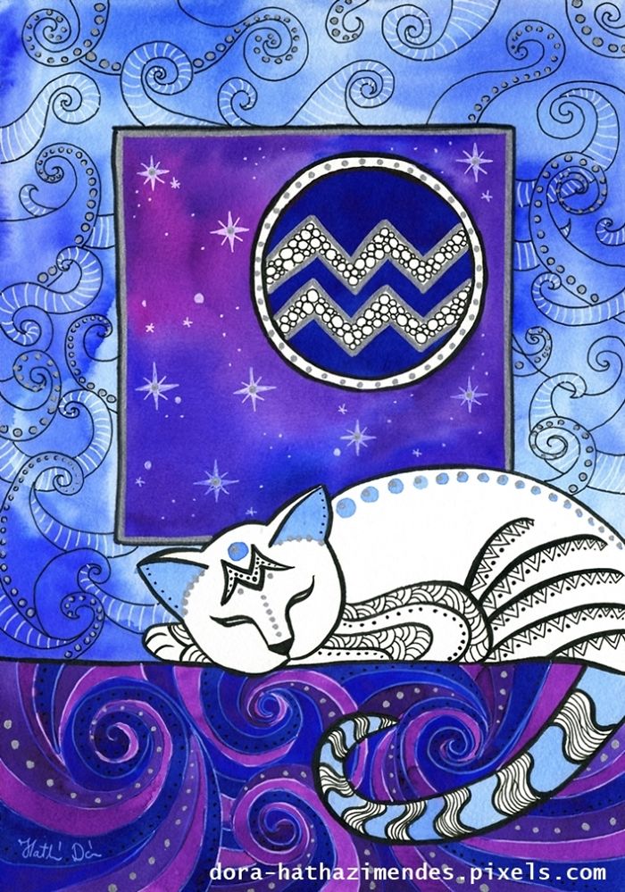 Instant Download Digital File Cat Lover Decor Zodiac Gift Zodiac Print Scorpio Cat Printable Wall Art