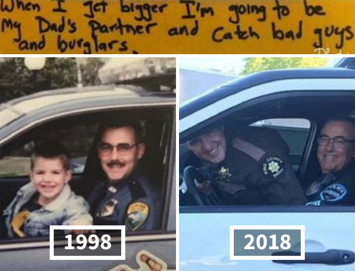 A Son Who Predicted He Would Follow In His Father's Footsteps And Become A Police