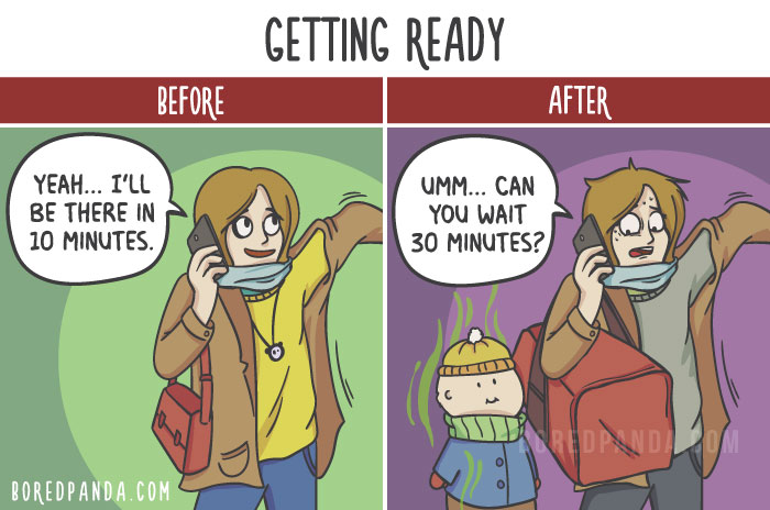 Before After Parenting