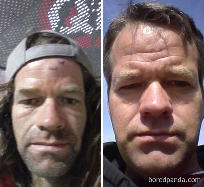 Friend Of Mine Got Sober And Went From Looking Like Frank Gallagher To Matt Damon