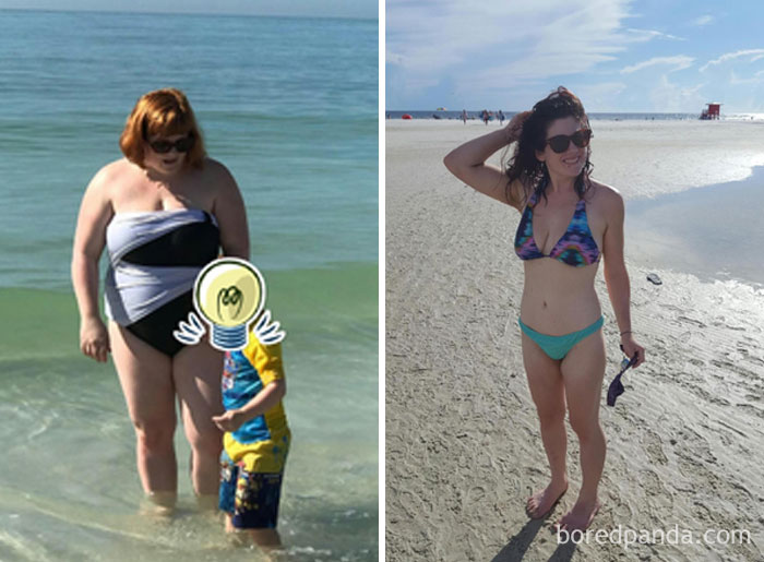 Lost 88,8 Lbs From November 2017 To September 2018. Same Beach, Same Girl, Different Mind Set & Body