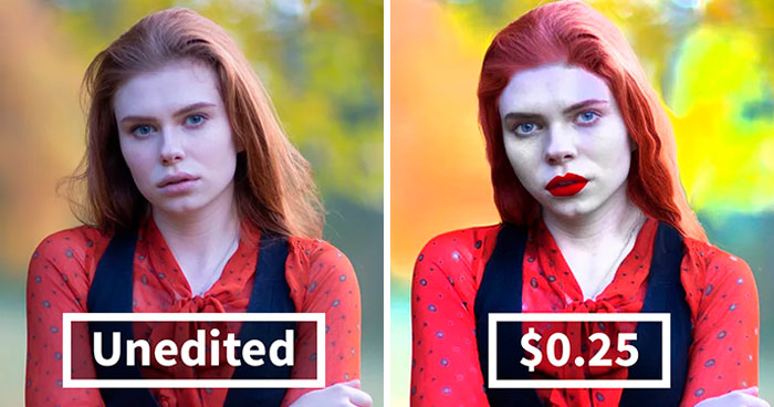 This Woman Hired Photo Retouchers For Different Prices, And The Results Speak For Themselves