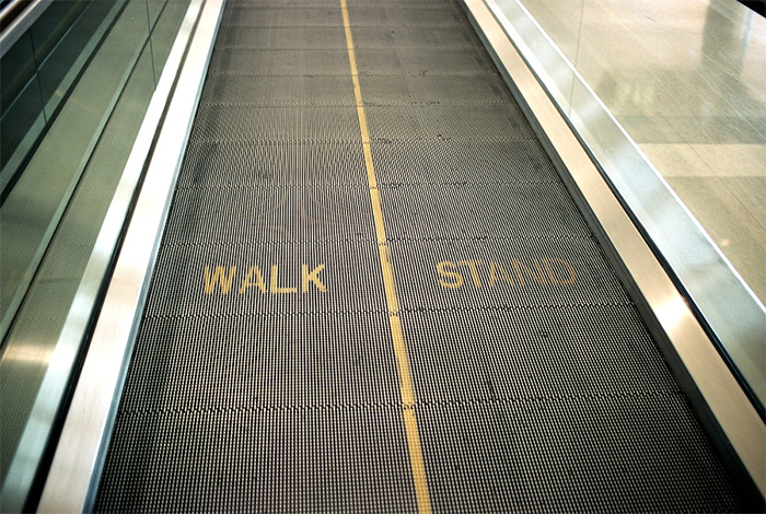 Standing On The Left Side And Blocking The Way 