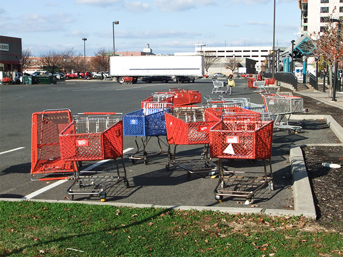 Leaving Carts All Over The Parking Lot
