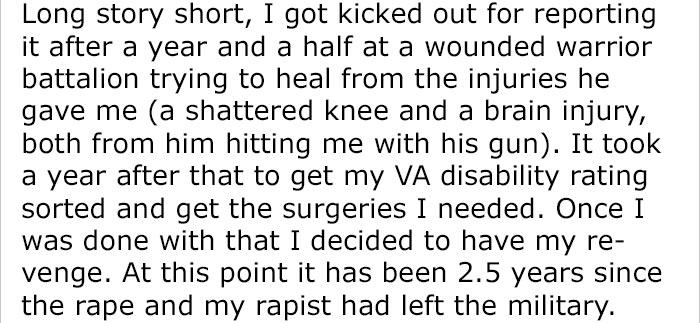 Reddit Post About Person Being Raped While On Military Duty And Getting Revenge Has The Internet Conflicted Reddit Post About Person Being Raped While On Military Duty And Getting Revenge Has The Internet Conflicted