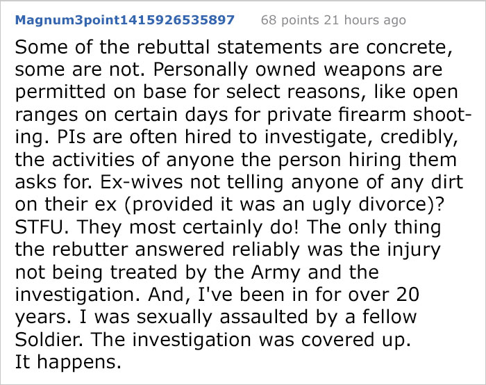 Reddit Post About Person Being Raped While On Military Duty And Getting Revenge Has The Internet Conflicted Reddit Post About Person Being Raped While On Military Duty And Getting Revenge Has The Internet Conflicted