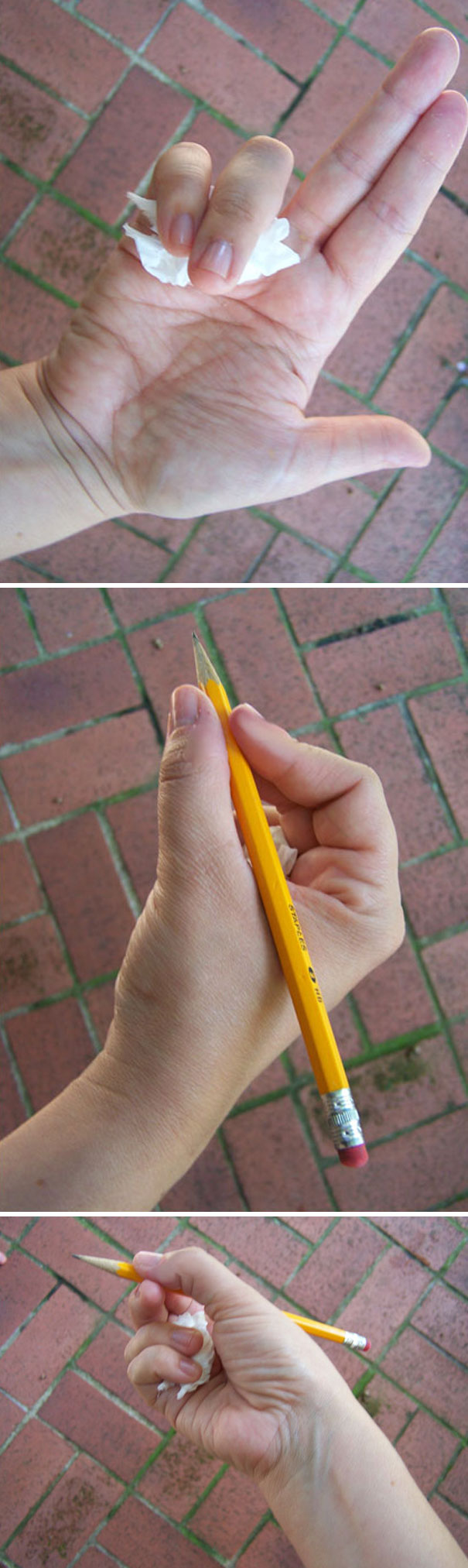 Teach A Child To Hold A Pencil Using A Kleenex