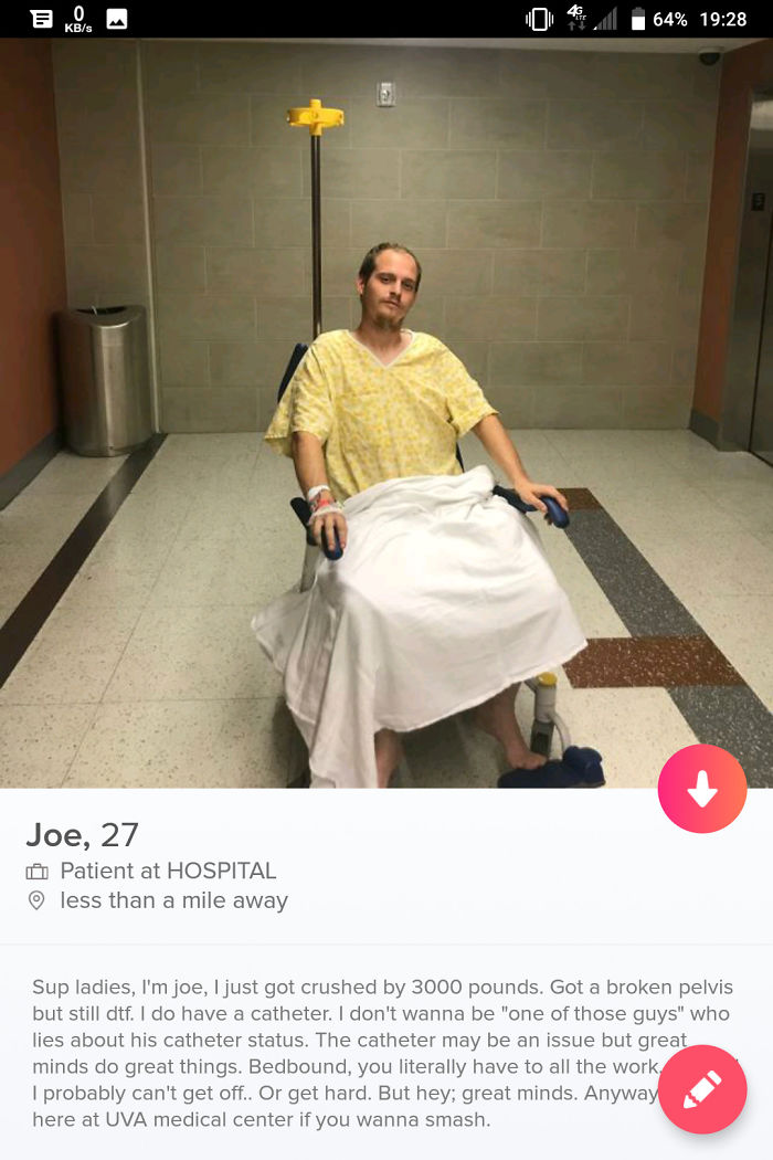 People Are Laughing At This Guy's Tinder Bio That He Wrote After Getting Crushed By 3000 Pounds