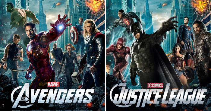 Dc And Marvel – Parallel Universe Of Posters | Bored Panda