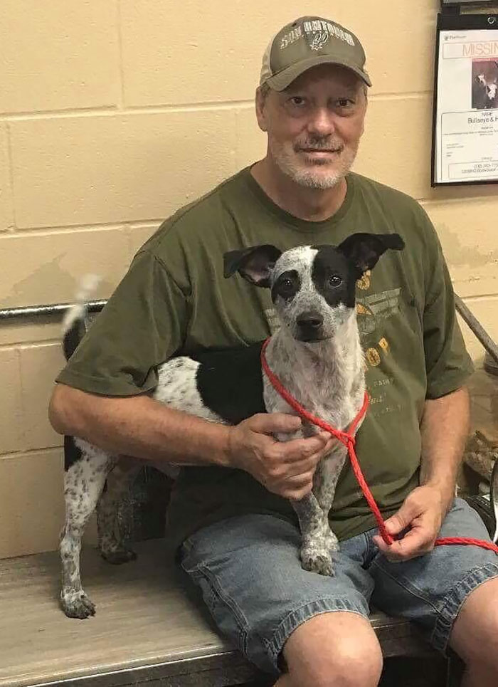 My Dad Doesn't Smile For Pictures But Today He Adopted A Dog