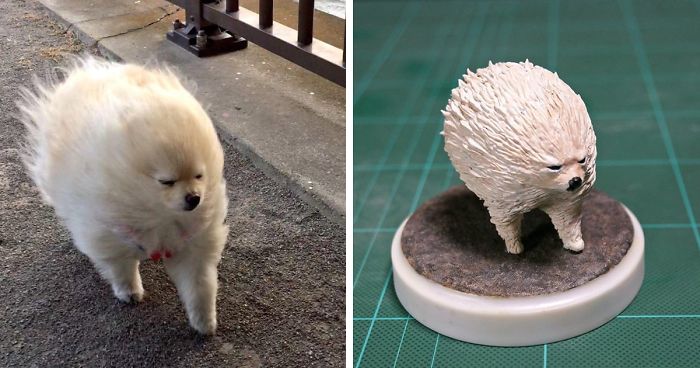 Este artista japonés transforma curiosos momentos de animales en esculturas, y el resultado es divertidísimo