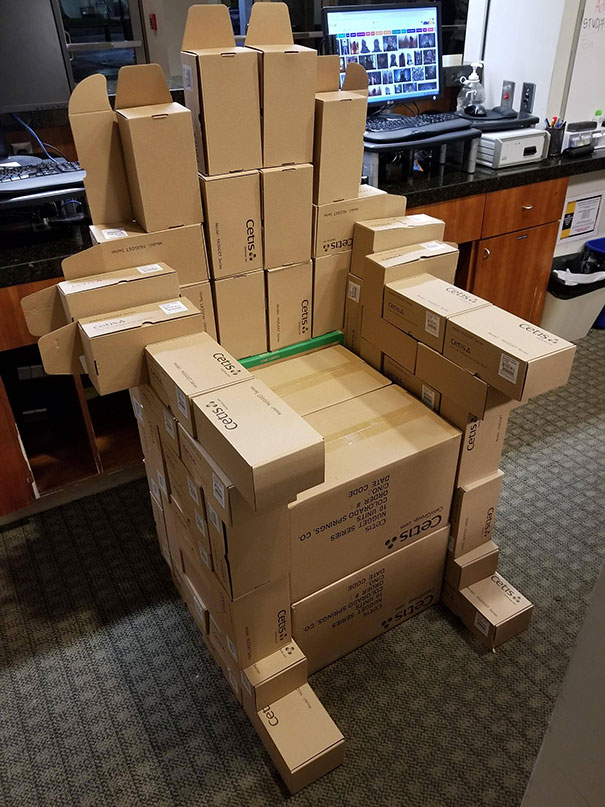 We Were Unpacking Boxes During My Night Shift At Work And I Got Bored