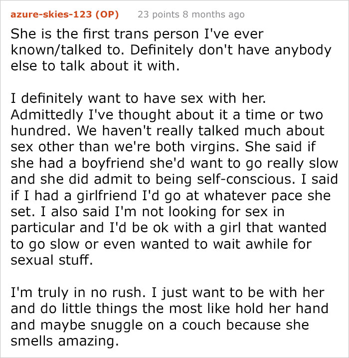 Guy Afraid To Ask Out A Trans Girl Because Of What People Might Think, Asks Internet For Advice - It Delivers