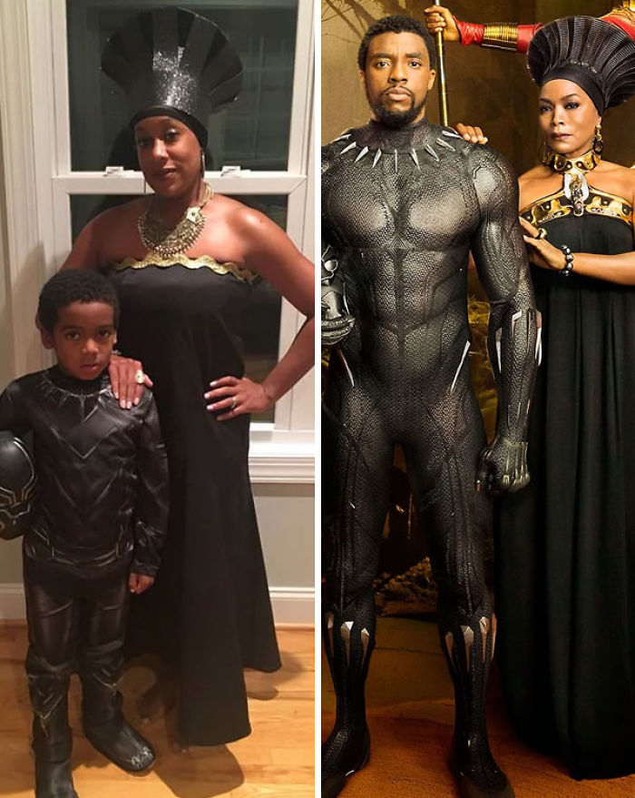 Disfraz de Black Panther, madre e hijo